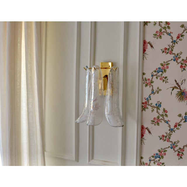 Vintage Petal Wall Sconce in Murano Glass from Made Murano Glass, 2000s, in Flawless conditions. Designed from 2000 This...