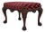 Antique English Carved Paw Foot Chippendale Mahogany Ottoman For Sale