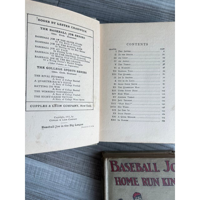 Antique 1910s Lester Chadwick "Baseball Joe" Series Books - Set of 5 For Sale - Image 4 of 7