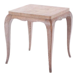 A French Cerused Oak Side Table in the Manner of Andre Arbus, C 1940. For Sale