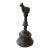 Mid 20th Century Indian Hindu Bronze Ghanta Nandi the Bull Handle Ritual Hand Bell For Sale