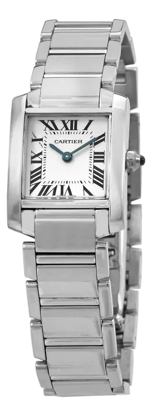 Cartier Tank Francaise 2403 18K White Gold Ladies Watch Pre Loved