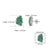 Vintage Inspired Emerald & Diamond Cluster Stud Earrings in 925 Silver, a Pair For Sale - Image 12 of 14