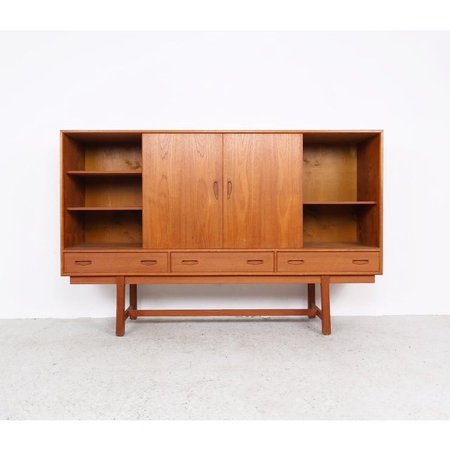 Mid-Century Modern Vintage Danish Highboard with Bar Section, 1960s For Sale - Image 3 of 16