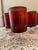 Vintage French Luminarc Cavalier Ruby Red Footed Juice Glasses - Set of 6 For Sale - Image 6 of 7