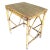 Wood Restored Art Deco Blond Rattan Side Table W/ Rice Mat Top For Sale - Image 7 of 7