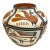 Large Adrian Vallo (Acoma Pueblo) New Mexico Native American Olla Jar/Vase With Heartline Deer and Bird Motif For Sale