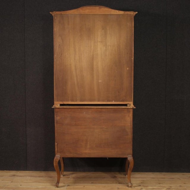Brown Vintage Italian Inlaid Trumeau, 1960s For Sale - Image 8 of 13
