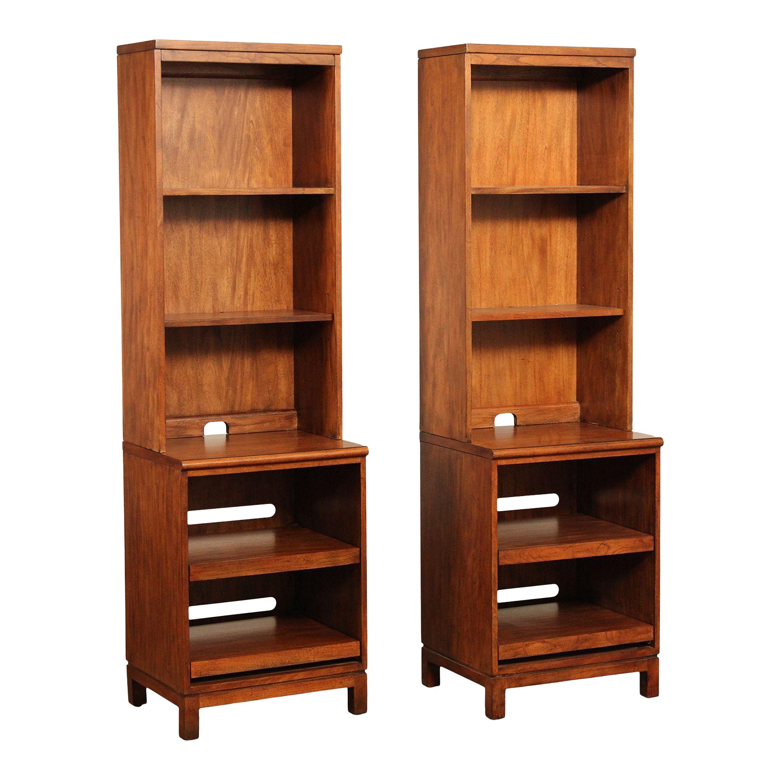 Ethan Allen Narrow Bookcases A Pair Chairish