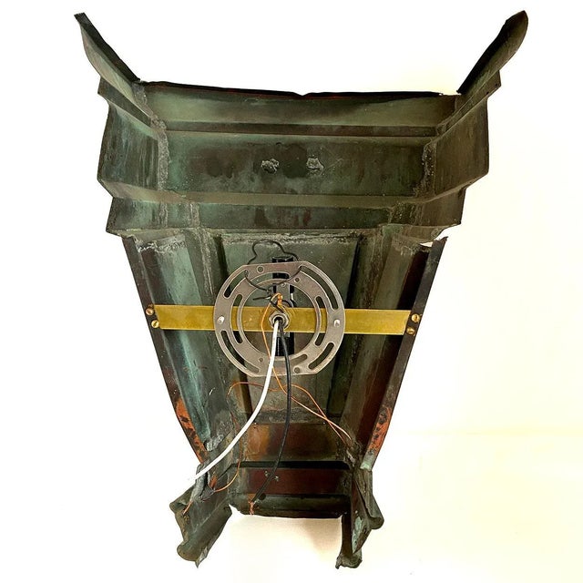19th Century American Copper Scupper Wall Sconce Light | Chairish
