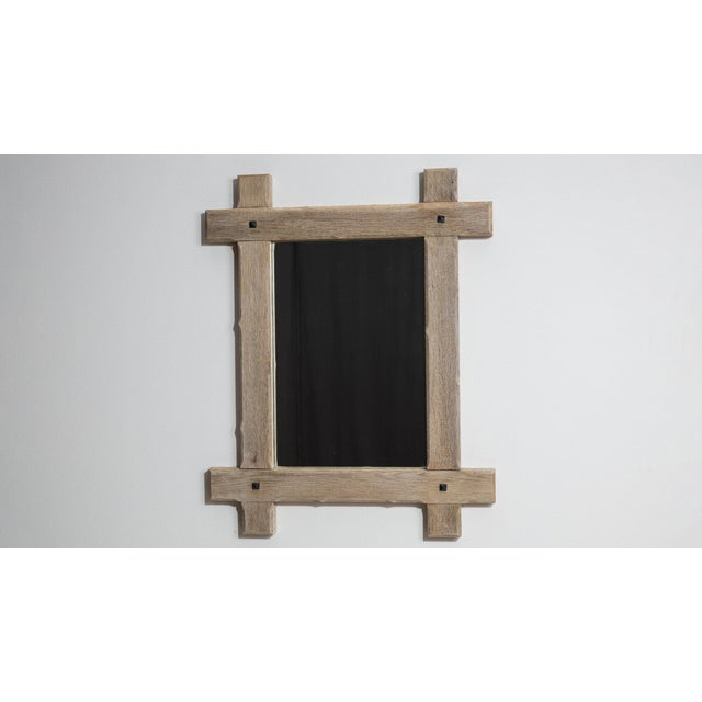 Wood 19th Century France Antique White Wood Mirror For Sale - Image 7 of 10