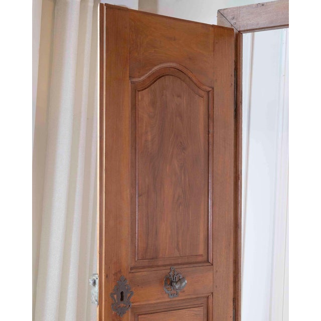 French 19th Century Double-sided Double-leaf Walnut Communication Door For Sale - Image 17 of 18