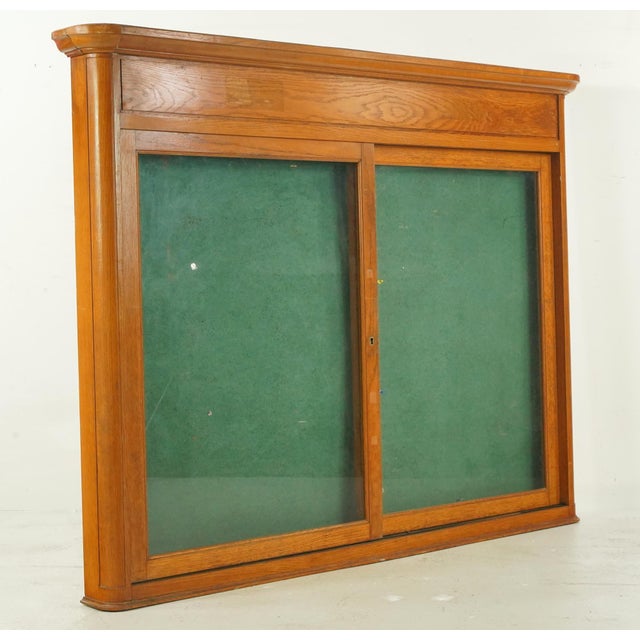 Traditional Vintage French City Hall Wall Mounted Display Case For Sale - Image 3 of 9