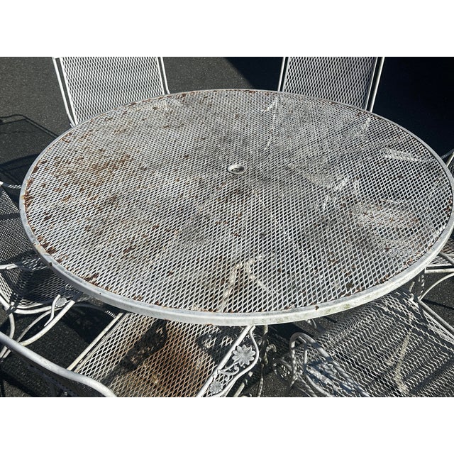 Russell Woodard Vintage Russell Woodard Patio Set Table & 6 Chairs, Attributed For Sale - Image 4 of 10