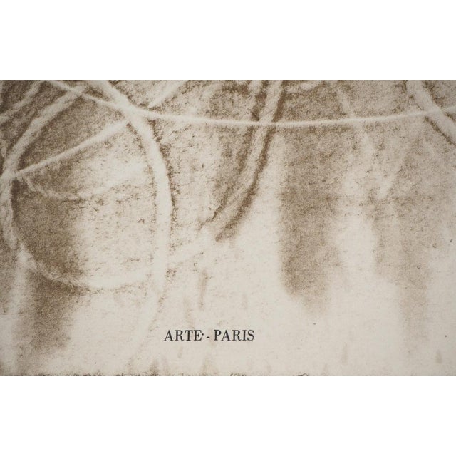 Lithograph Interlaced Beige Filaments Poster attributed to François Fiedler, 1974 For Sale - Image 6 of 7