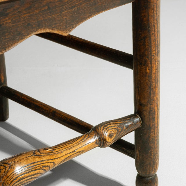 19th Century English Yorkshire Oak Spindle-Back Armchair For Sale - Image 12 of 18