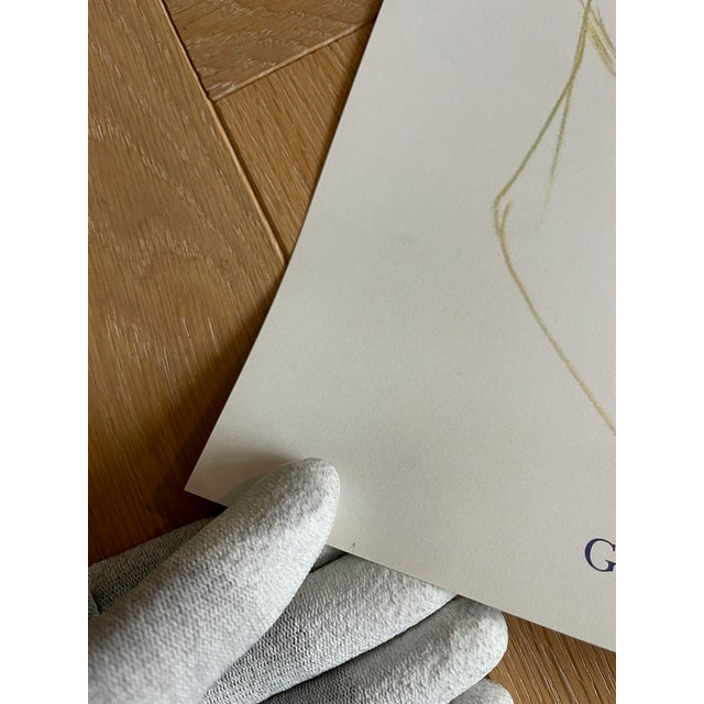 Abstract David Hockney, Dessins Et Gravures Exhibition Poster, Imp. Dermont-Paris, Printed in France For Sale - Image 3 of 11