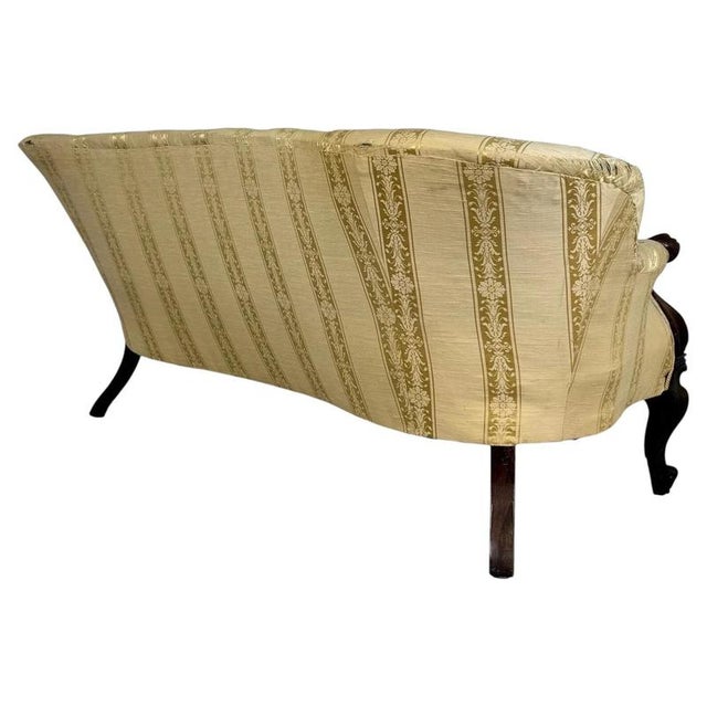 2000 - 2009 19th Century English Mahogany Settee For Sale - Image 5 of 15