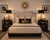 Striking pair of vintage nightstands - Michael Taylor for Baker Furniture’s Far East Collection. Crafted in a dark wood...