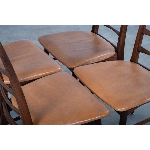 Wood Lis Dining Chairs in Rosewood by Niels Koefoed, Denmark, 1960s, Set of 4 For Sale - Image 7 of 12