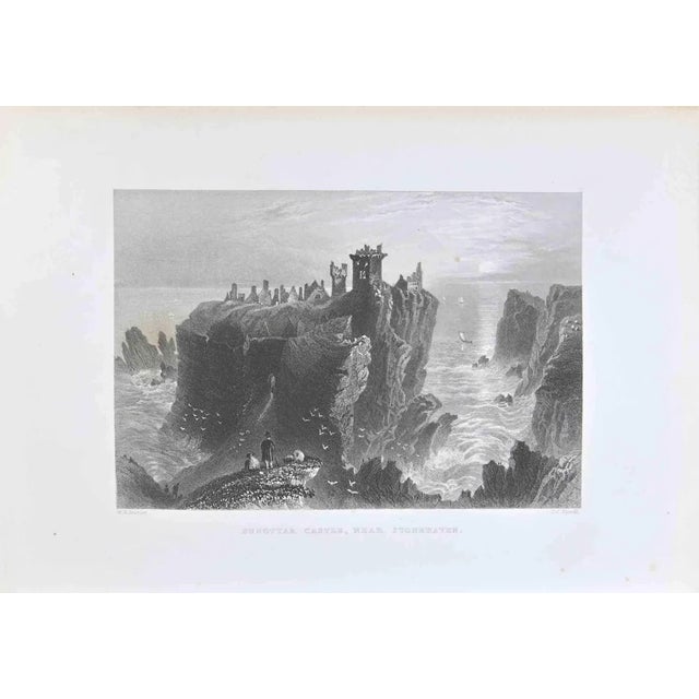 William Henry Bartlett, Dunnottar Castle, Stonehaven, Etching, 1845 For Sale