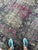 Red Antique Garden Inspired Design PALACE SIZE Charcoal, Magenta, Denim Blue Rug 11.4 x 17.7 For Sale - Image 8 of 13