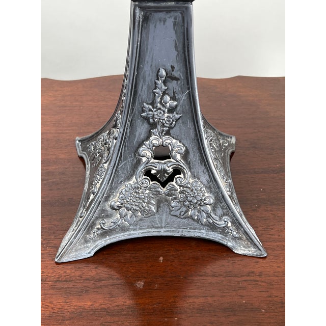 Antique Art Nouveau Five Arm Candelabra by Poole Silver For Sale In Boston - Image 6 of 9