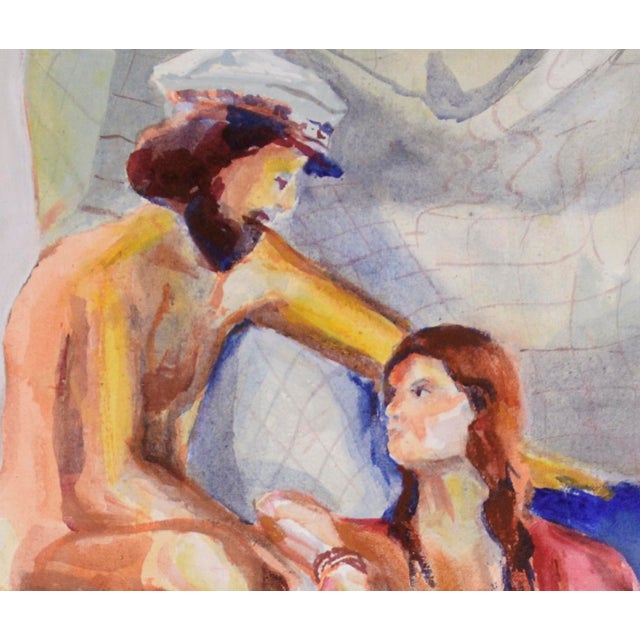 1970s A Muse Berkeley Figurative School by Patricia Gren Hayes 1975 For Sale - Image 5 of 9