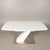 White Wooden Dining Table with Stainless Steel Details, 1980s, in Good conditions. Designed 1980 to 1989