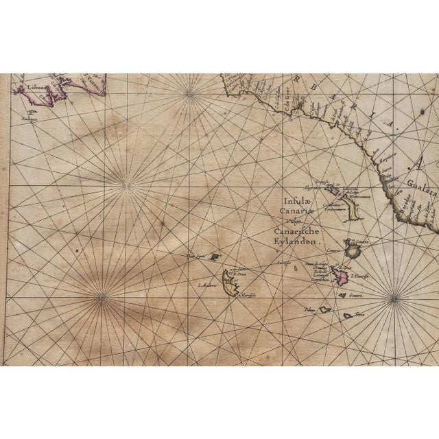 1650s Johannes Janssonius, Pascaart, Africa Pars (Northwestern Africa), Colored Etching For Sale - Image 6 of 13