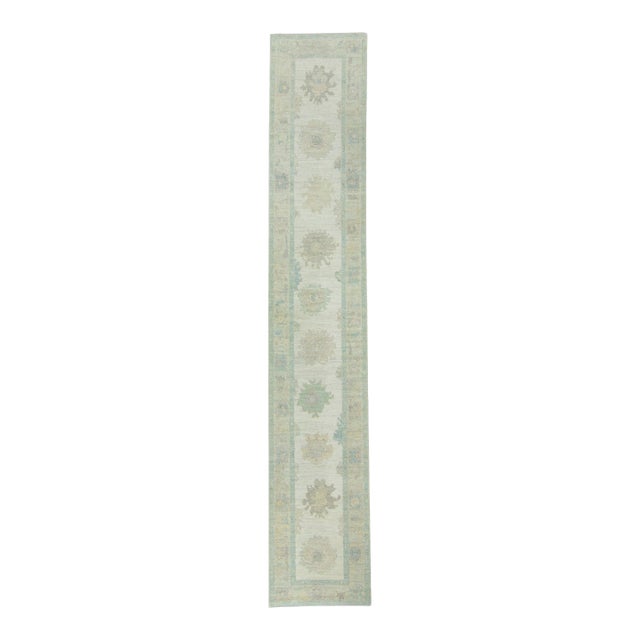 Turkish Oushak Runner Rug 2'10" x 16'6" #17301 For Sale