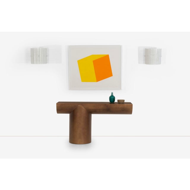 Mid-Century Modern J. Wade Beam for Brueton "Tee" Console Table 1970's For Sale - Image 3 of 11