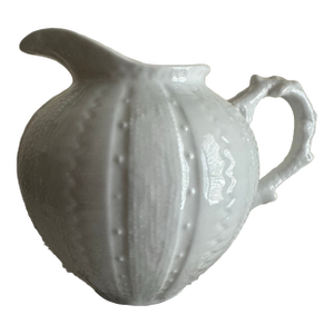 Vintage White Porcelain Paris Royal Coral & Sea Urchin Small Pitcher/Creamer