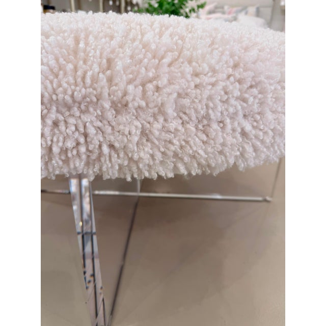 Contemporary Winter Ottoman For Sale - Image 3 of 4