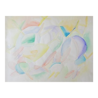 Mid 20th Century Flowing Abstract Watercolor Painting For Sale