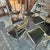 Modernism Seat in Sky Chairs No. 6 in Chromed and Gold Metal by Romeo Rega, 1970s, Set of 6 For Sale - Image 6 of 10