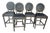 Set of Restoration Hardware French Contemporary Round Leather Bar Stools For Sale