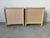 Wood Vintage Coastal Rattan & Leather Top One-Drawer Nightstands – A Pair For Sale - Image 7 of 12