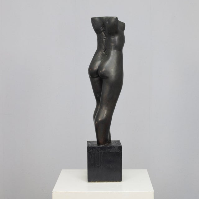 Metal Francine Govers, Nude Female Torso, 1990s, Bronze & Stone For Sale - Image 7 of 12