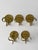 Gold Brass Hangers by Luigin Caccia Dominioni for Azucena, Italy, 1960s, Set of 5 For Sale - Image 8 of 8