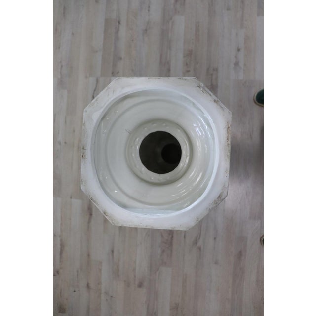 White Ceramic Column by Bassano For Sale - Image 3 of 11
