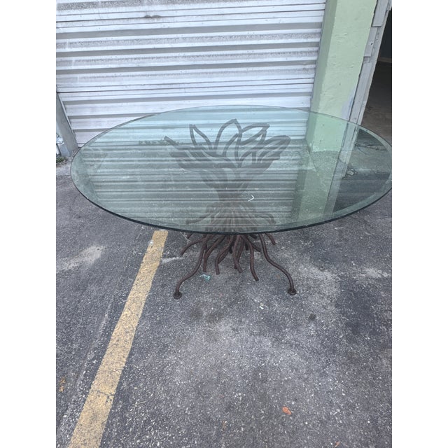 Postmodern George Dell Inc Twisted Wrought Iron Tree Branch Dining Table Unsigned For Sale - Image 3 of 15