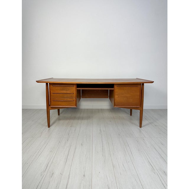 Vintage Danish Mid-Century Teak Writing Desk by Arne Vodder for H.P. Hansen, 1960s For Sale - Image 15 of 15