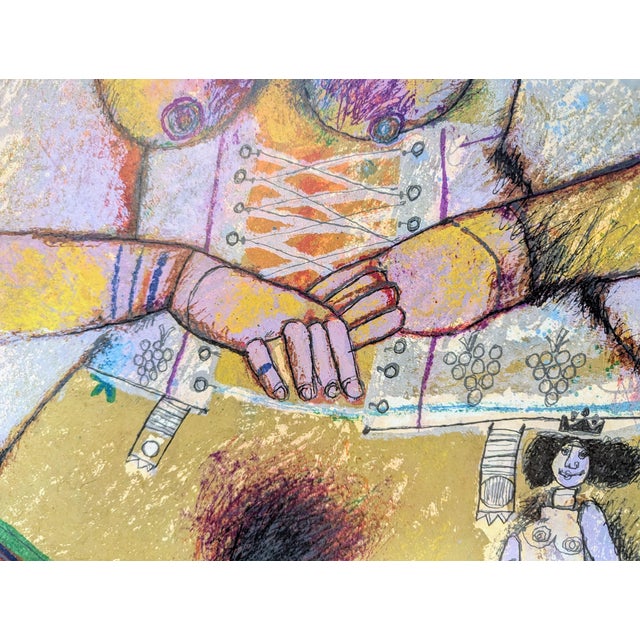 1980s Limited Edition Signed "Jerusalem Roule Le Long De Ma Gorge" by Theo Tobiasse (1927-2012) For Sale - Image 4 of 5