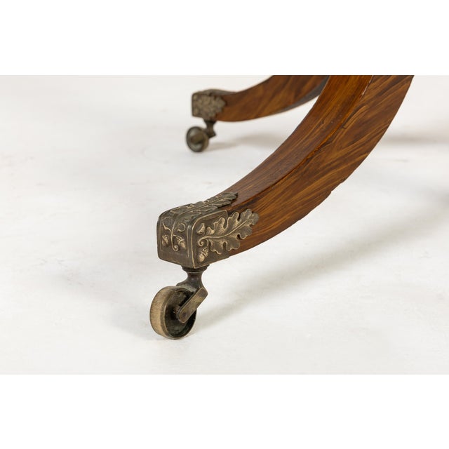 19th Century English Regency Rosewood Centre Table For Sale - Image 4 of 9