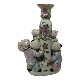 Mid-Century Chinoiserie Candlestick For Sale