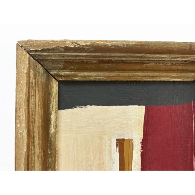 “Romantic” Abstract Art in Antique Distressed Frame, Transitional Living Room Art by JTS For Sale In Minneapolis - Image 6 of 10