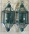 American Pair of Vintage Solid Brass & Beveled Glass Wall Lantern - Sconces - Verdigris For Sale - Image 3 of 14