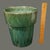 Vintage Mid-Century Green Glazed Terra-Cotta Pottery Heavy Cache Pot Planter For Sale - Image 4 of 8
