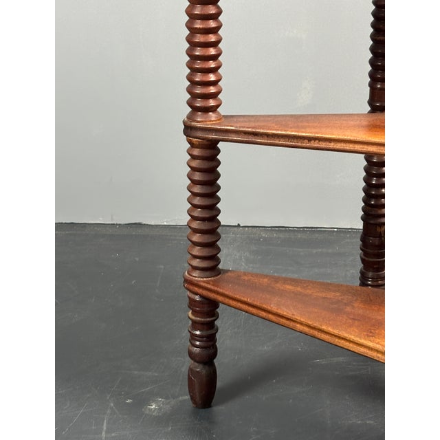 Mid-Century Modern Mid-Century French Turned Wood Library Steps in the style of Charles Dudouyt, 1950s For Sale - Image 3 of 18